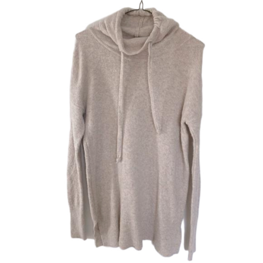 ANTHROPOLOGIE RUBY MOON women’s beige tan cowl neck sweater - extremely soft!